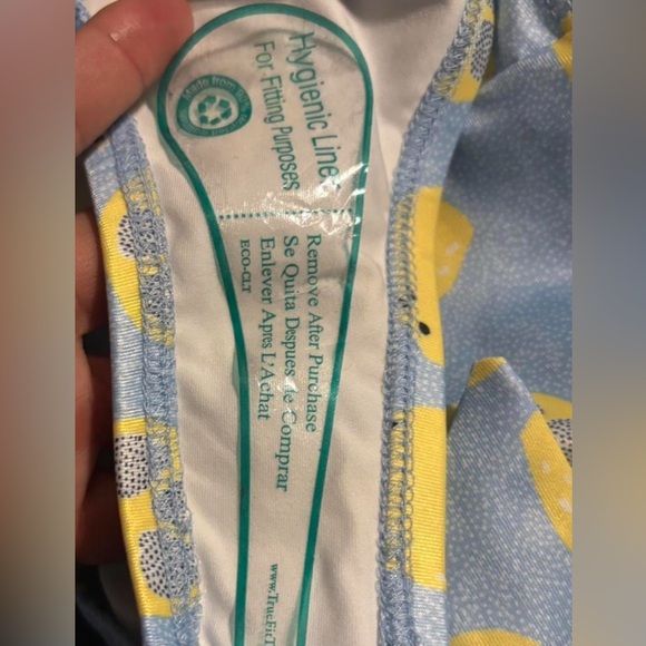 LUCY IN THE SKY one piece swimsuit in blue lemon size S NWOT - Picture 7 of 7